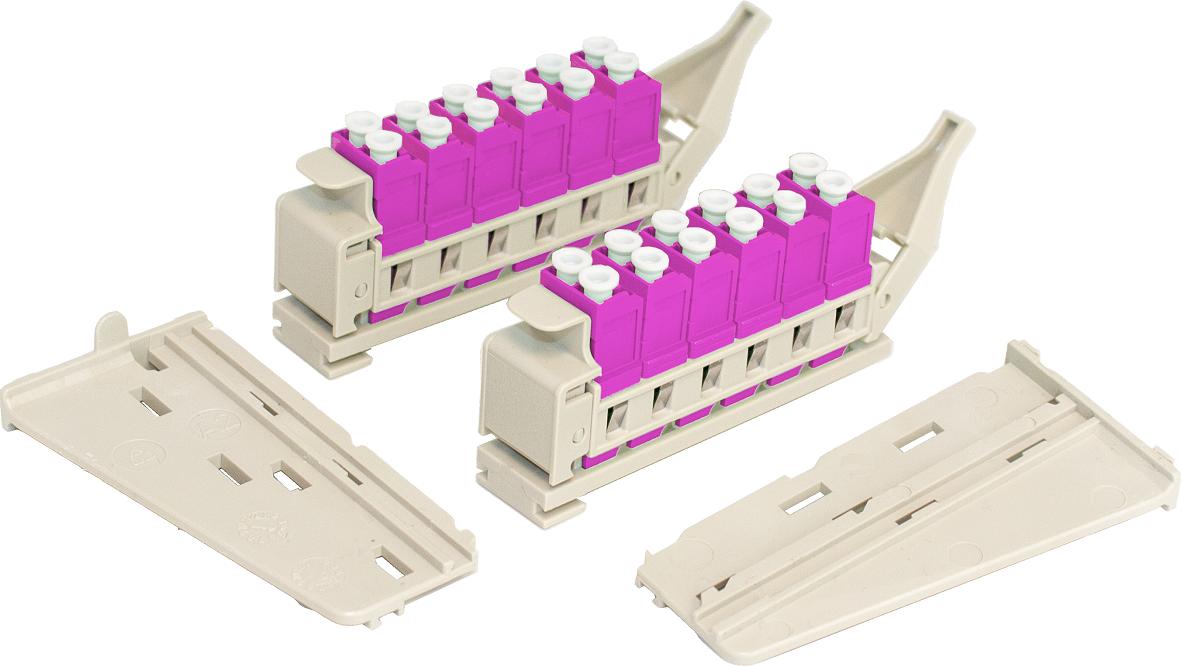 BUDI-M-APACK-12-L7-A Kit mit 2 Stück Sliding Adapter Pack je 12x LC OM4