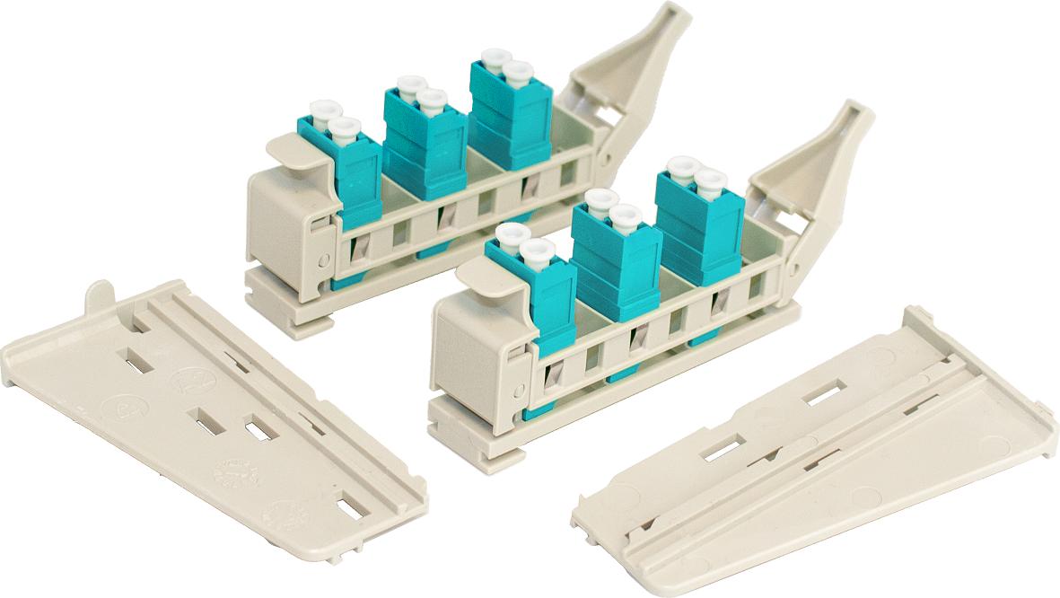 BUDI-M-APACK-12-L6-A Kit mit 2 Stück Sliding Adapter Pack je 6x LC OM3