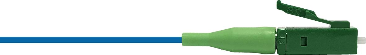 LC/APC 8° Pigtail E9/125µm OS2, 2m, blaue buffer, Grade B