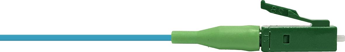 LC/APC 8° Pigtail E9/125µm OS2, 2m, türkise buffer, Grade B