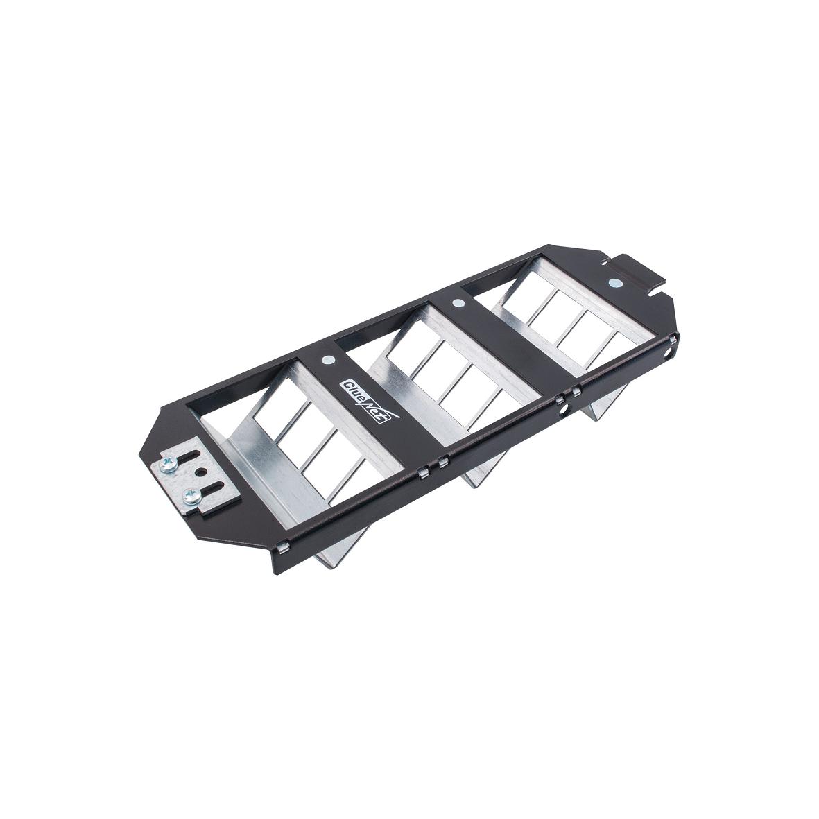 Trägerplatte für GB3 ohne Einbauplatte RAL9005, für max.12 Stck. RJ-45 Module