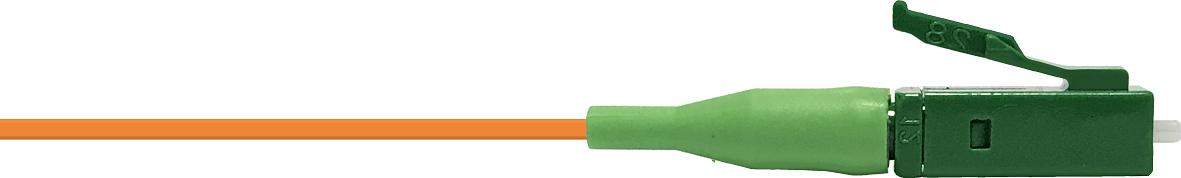 LC/APC 8° Pigtail E9/125µm OS2, 2m, orange buffer, Grade B