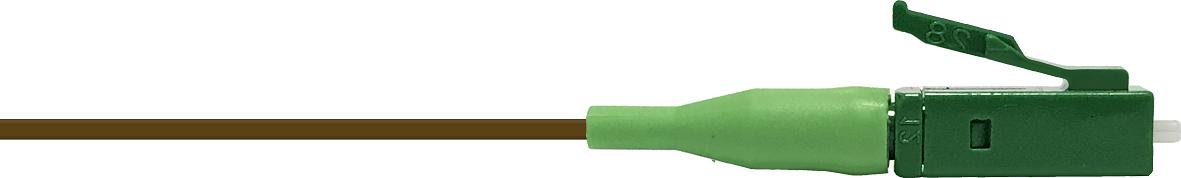 LC/APC 8° Pigtail E9/125µm OS2, 2m, braune buffer, Grade B