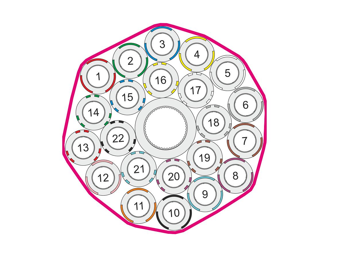22x7/4+1x12/8 magenta, 1.000m für GlasfaserPlus