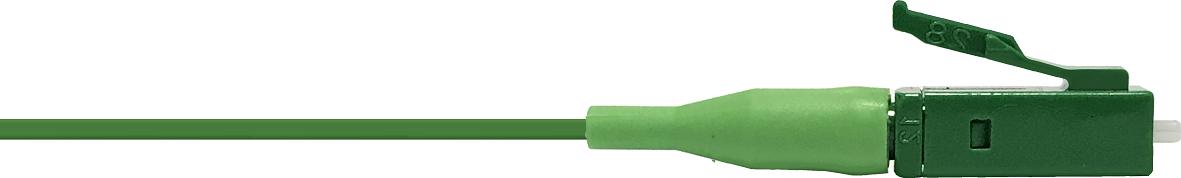 LC/APC 8° Pigtail E9/125µm OS2, 2m, grüne buffer, Grade B