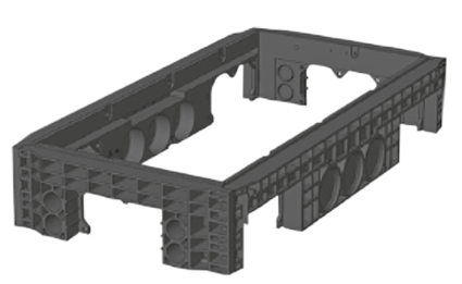 Rahmen 220mm, LW 550x1165  überbaubar (alle Seiten)