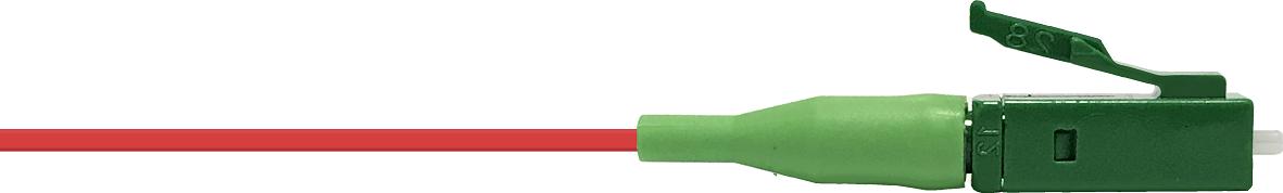 LC/APC 8° Pigtail E9/125µm OS2, 2m, rote buffer, Grade B